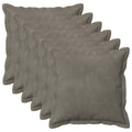 vidaXL Poszewka na poduszkę 6 pcs HOUTEN jasnoszary 45 x 45 cm Welur