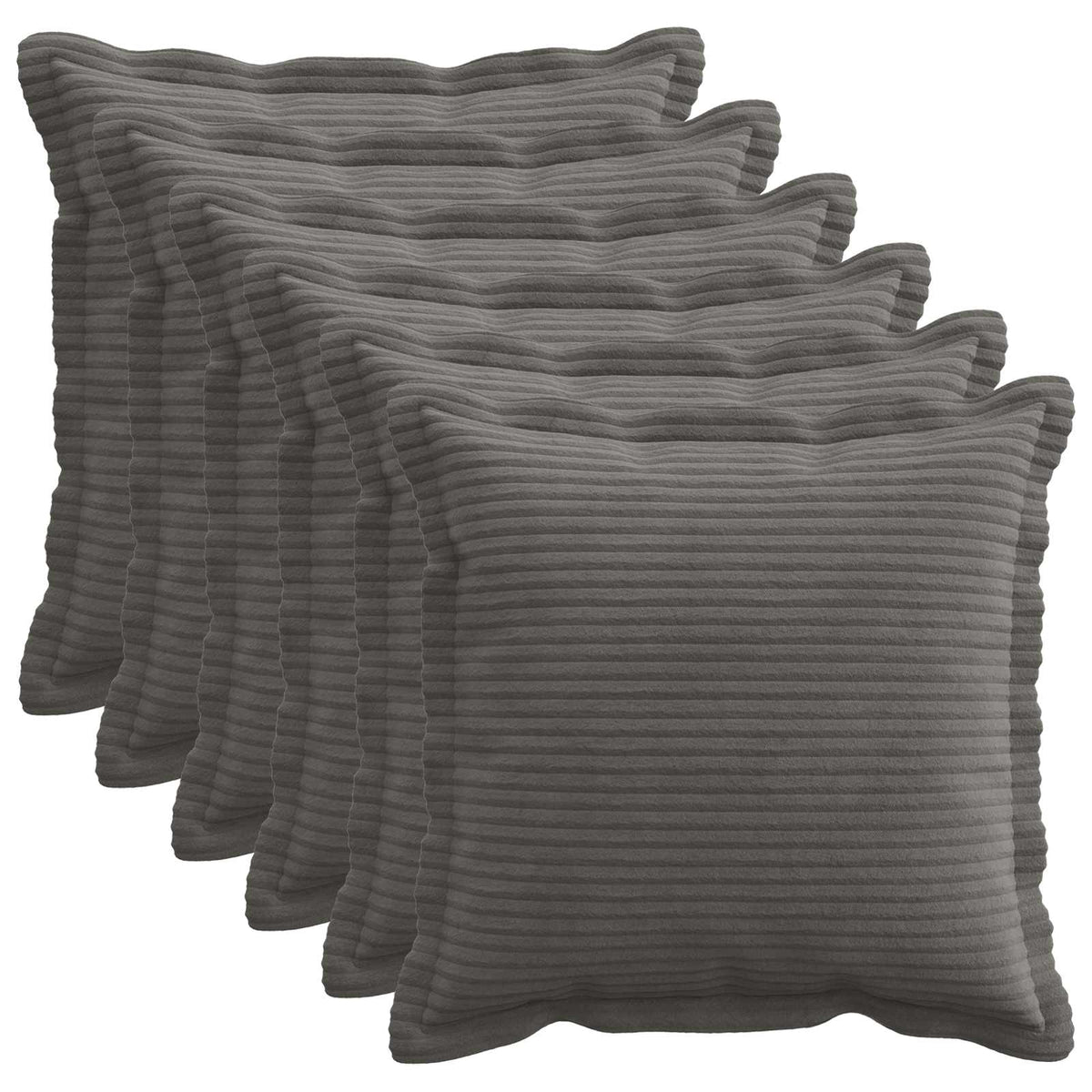 vidaXL Poszewka na poduszkę 6 szt. HOUTEN ciemnoszary 45 x 45 cm