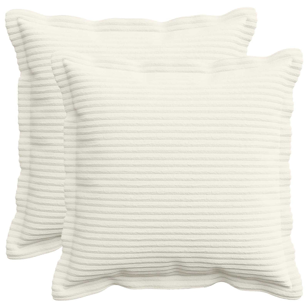 vidaXL Poszewka na poduszkę 2 szt. HOUTEN kremowy 45 x 45 cm sztruks