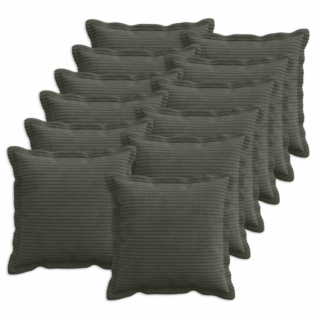 vidaXL Poszewka na poduszkę 12 szt. HOUTEN antracytowy 45 x 45 cm