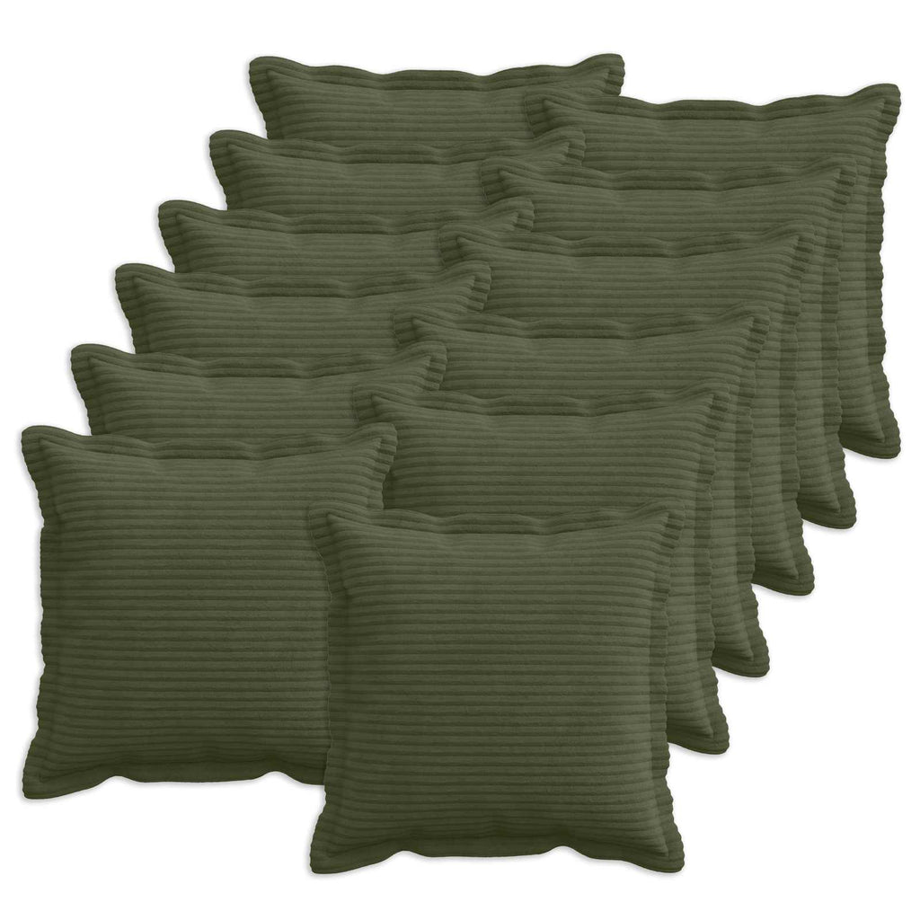 vidaXL Poszewka na poduszkę 12 szt. HOUTEN zielony 45 x 45 cm sztruks
