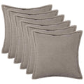 vidaXL Poszewka na poduszkę 6 pcs HOUTEN jasnoszary 45 x 45 cm Bouclé