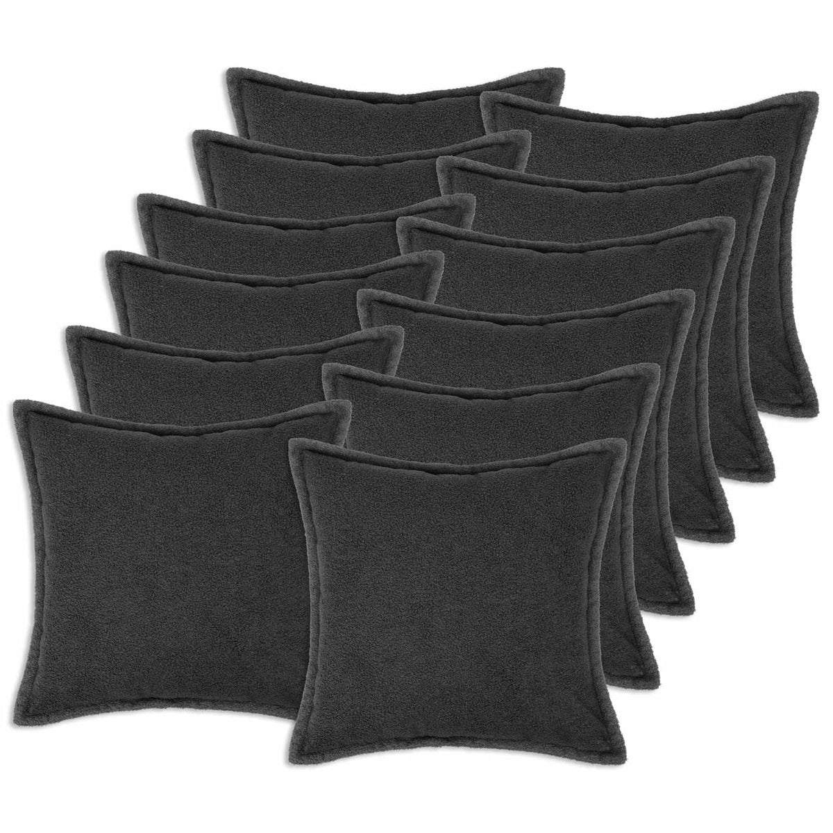 vidaXL Poszewka na poduszkę 12 pcs HOUTEN ciemnoszary 45 x 45 cm