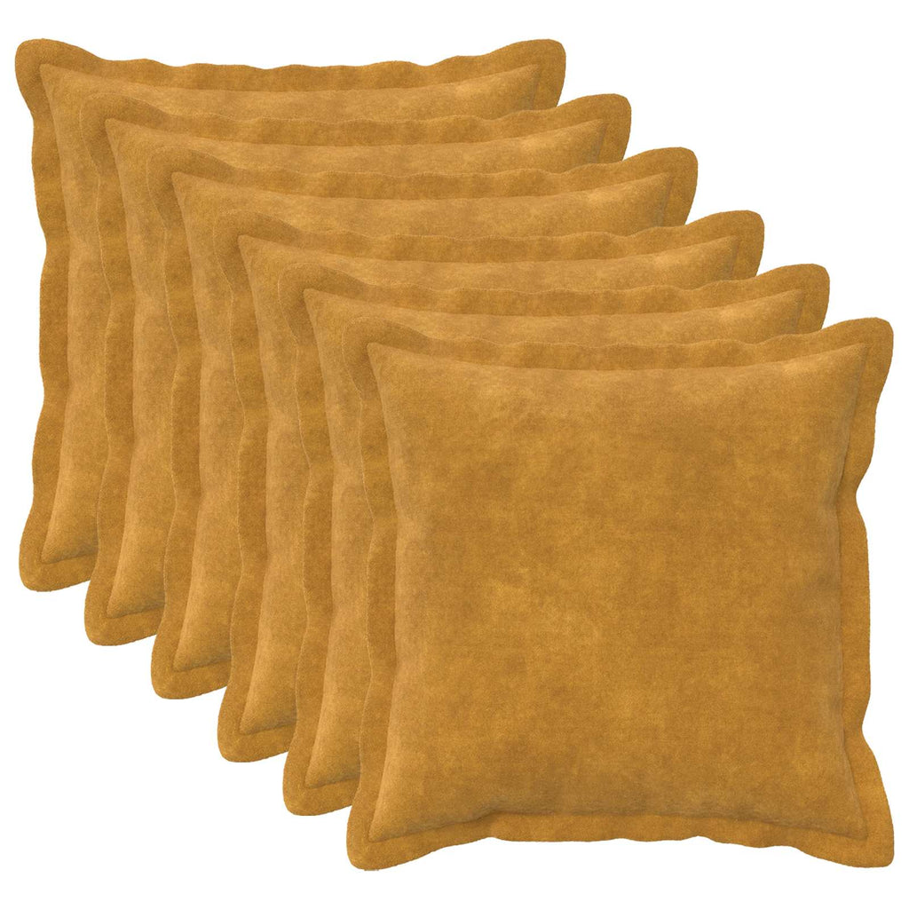 vidaXL Poszewka na poduszkę 6 pcs HOUTEN żółty 45 x 45 cm