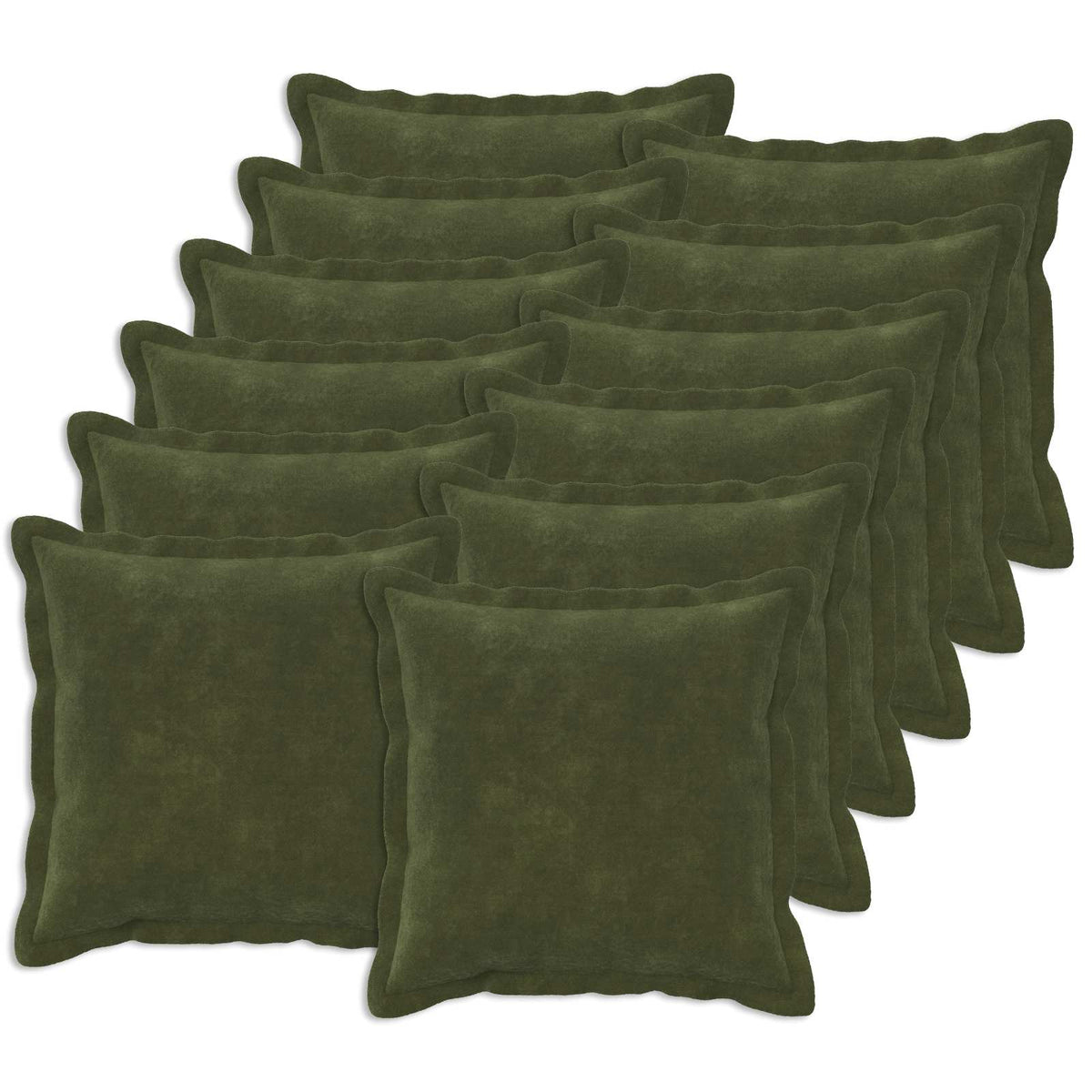 vidaXL Poszewka na poduszkę 12 pcs HOUTEN zielony 45 x 45 cm