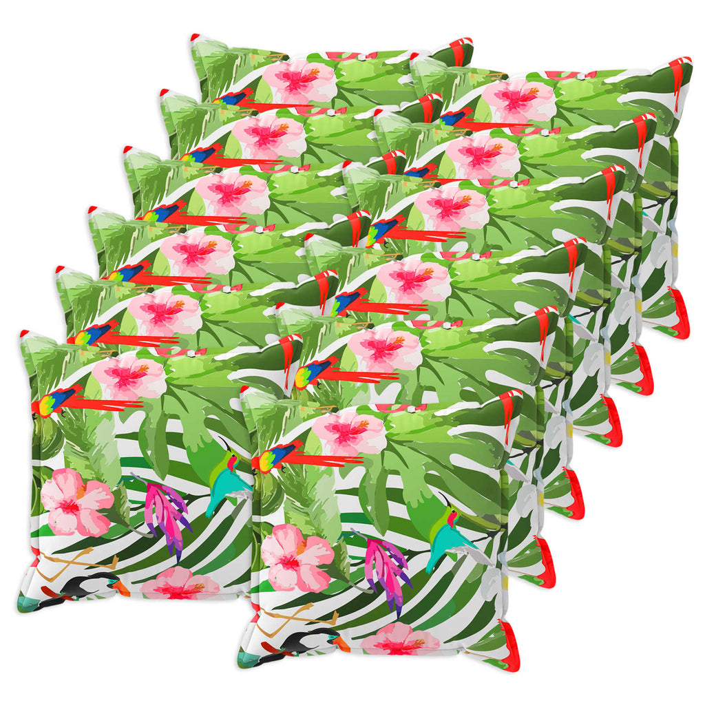 vidaXL Poszewka na poduszkę 12 szt. HOUTEN Czarny 45 x 45 cm Poliester