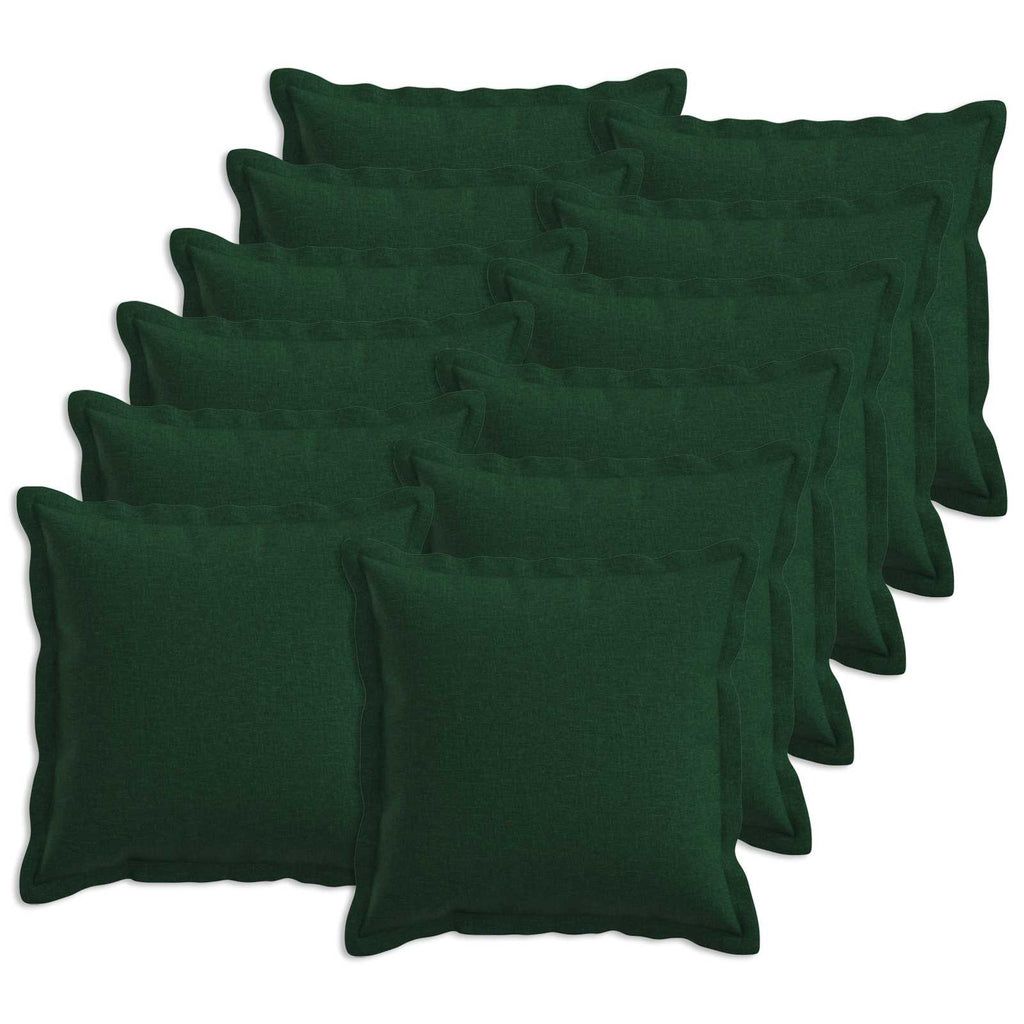 vidaXL Poszewka na poduszkę 12 pcs HOUTEN Ciemnozielony 50 x 50 cm