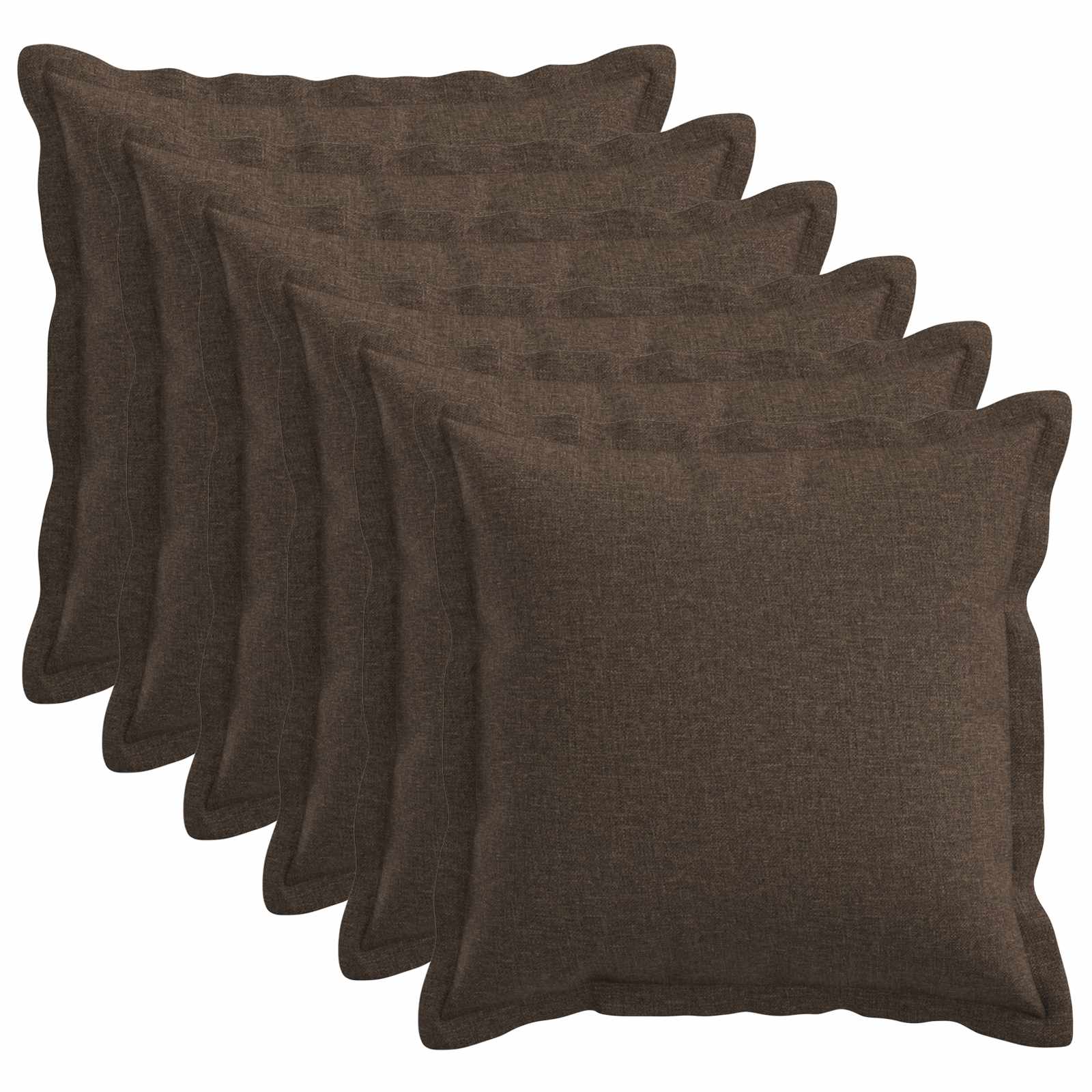 vidaXL Poszewka na poduszkę 6 pcs HOUTEN Ciemnoszary 50 x 50 cm