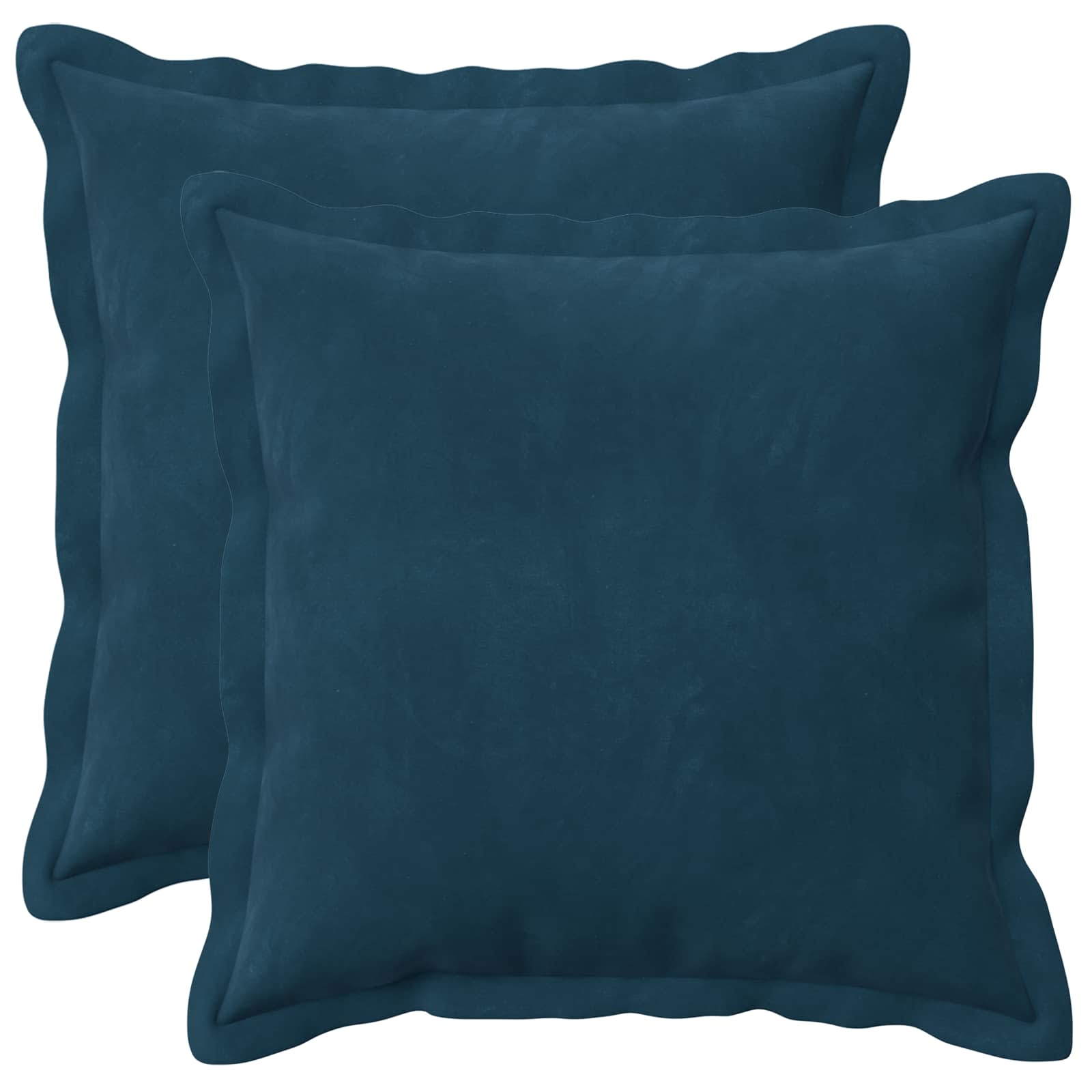 vidaXL Poszewka na poduszkę 2 pcs HOUTEN niebieski 50 x 50 cm Welur