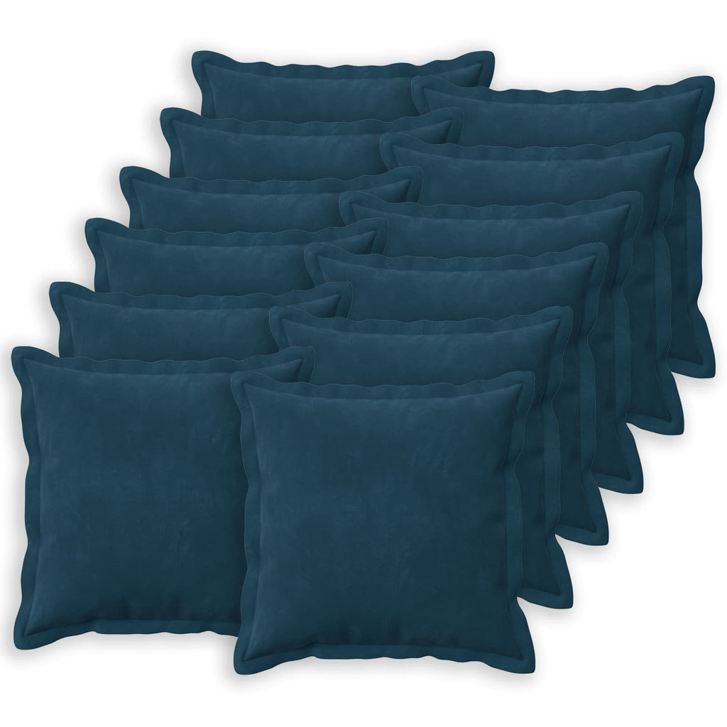 vidaXL Poszewka na poduszkę 12 pcs HOUTEN niebieski 50 x 50 cm Welur