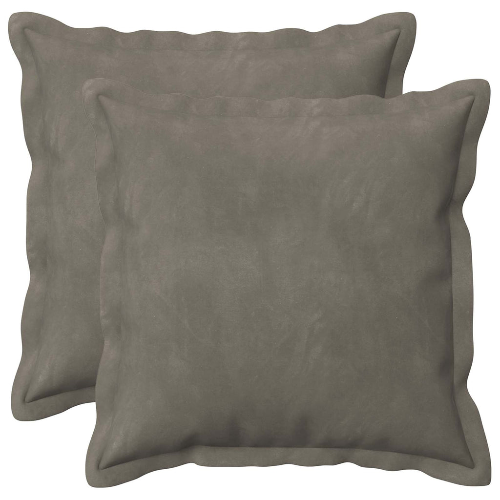 vidaXL Poszewka na poduszkę 2 pcs HOUTEN jasnoszary 50 x 50 cm Welur