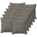 vidaXL Poszewka na poduszkę 12 pcs HOUTEN jasnoszary 50 x 50 cm Welur