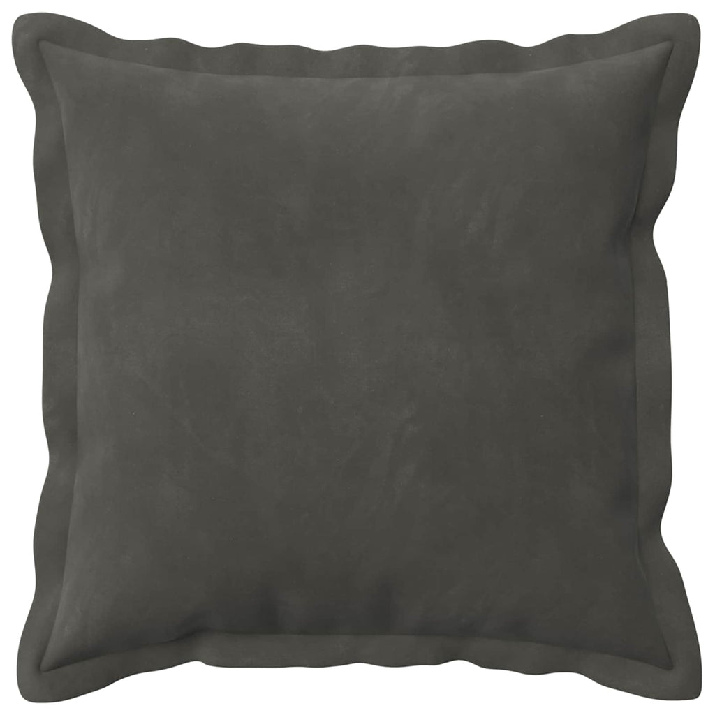 vidaXL Poszewka na poduszkę 12 pcs HOUTEN ciemnoszary 50 x 50 cm Welur