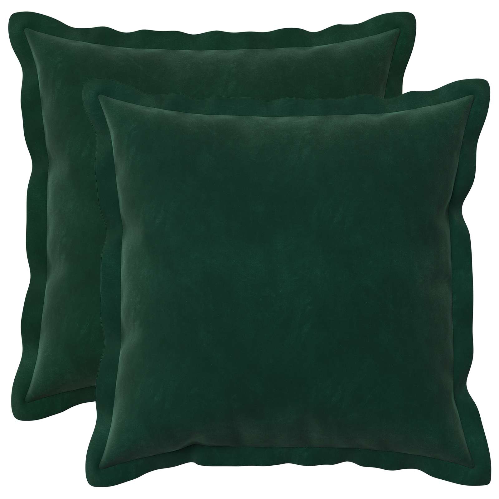 vidaXL Poszewka na poduszkę 2 pcs HOUTEN Ciemnozielony 50 x 50 cm