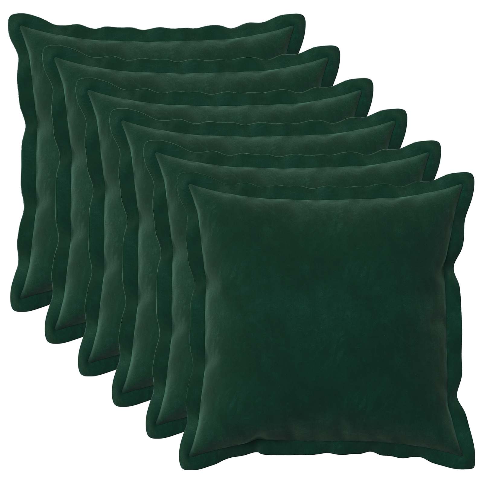 vidaXL Poszewka na poduszkę 6 pcs HOUTEN Ciemnozielony 50 x 50 cm
