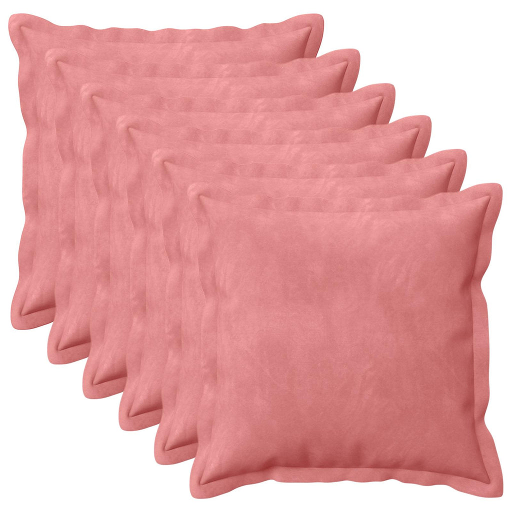 vidaXL Poszewka na poduszkę 6 pcs HOUTEN różowy 50 x 50 cm Welur