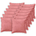 vidaXL Poszewka na poduszkę 12 pcs HOUTEN różowy 50 x 50 cm Welur