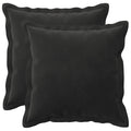 vidaXL Poszewka na poduszkę 2 pcs HOUTEN Czarny 50 x 50 cm Welur