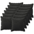 vidaXL Poszewka na poduszkę 12 pcs HOUTEN Czarny 50 x 50 cm Welur