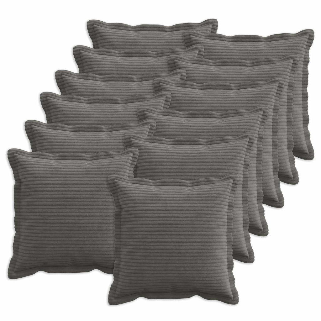 vidaXL Poszewka na poduszkę 12 szt. HOUTEN ciemnoszary 50 x 50 cm