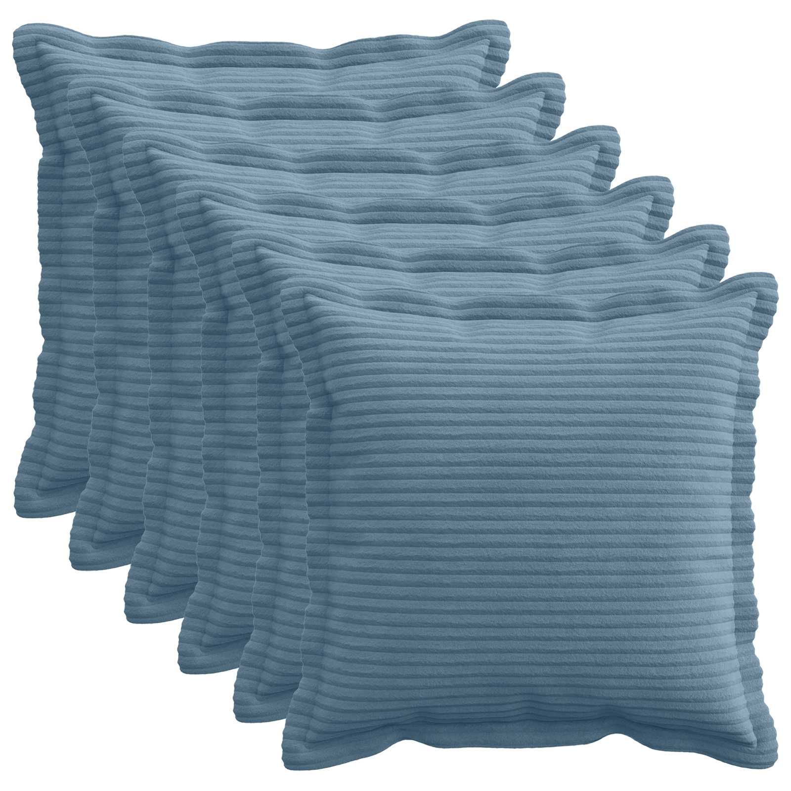vidaXL Poszewka na poduszkę 6 szt. HOUTEN niebieski 50 x 50 cm sztruks
