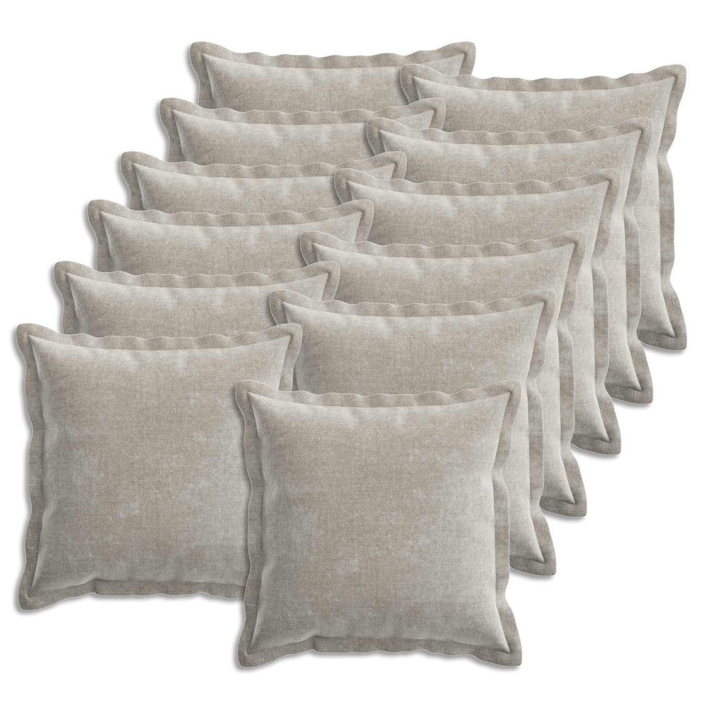 vidaXL Poszewka na poduszkę 12 pcs HOUTEN jasnoszary 50 x 50 cm