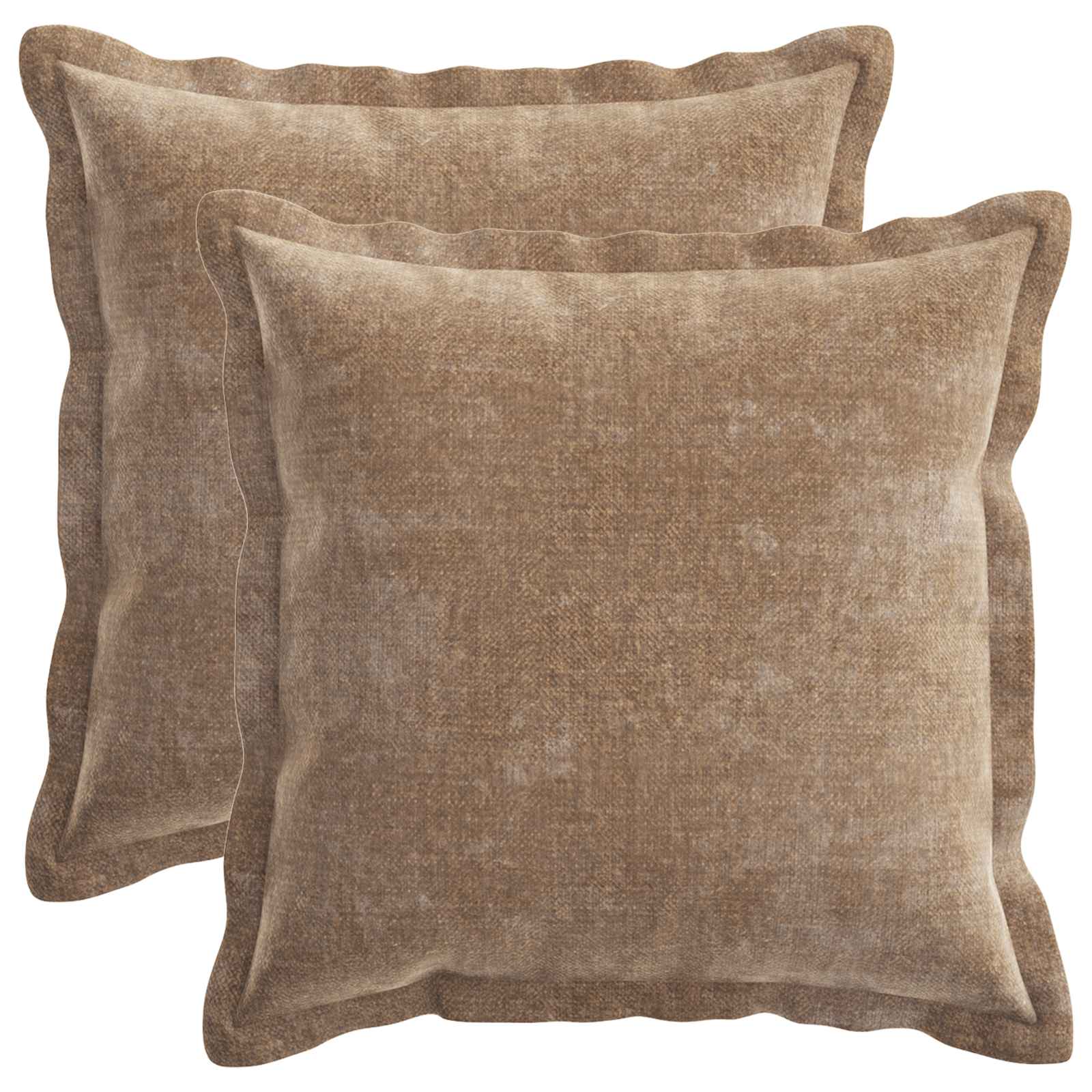 vidaXL Poszewka na poduszkę 2 pcs HOUTEN brązowy 50 x 50 cm