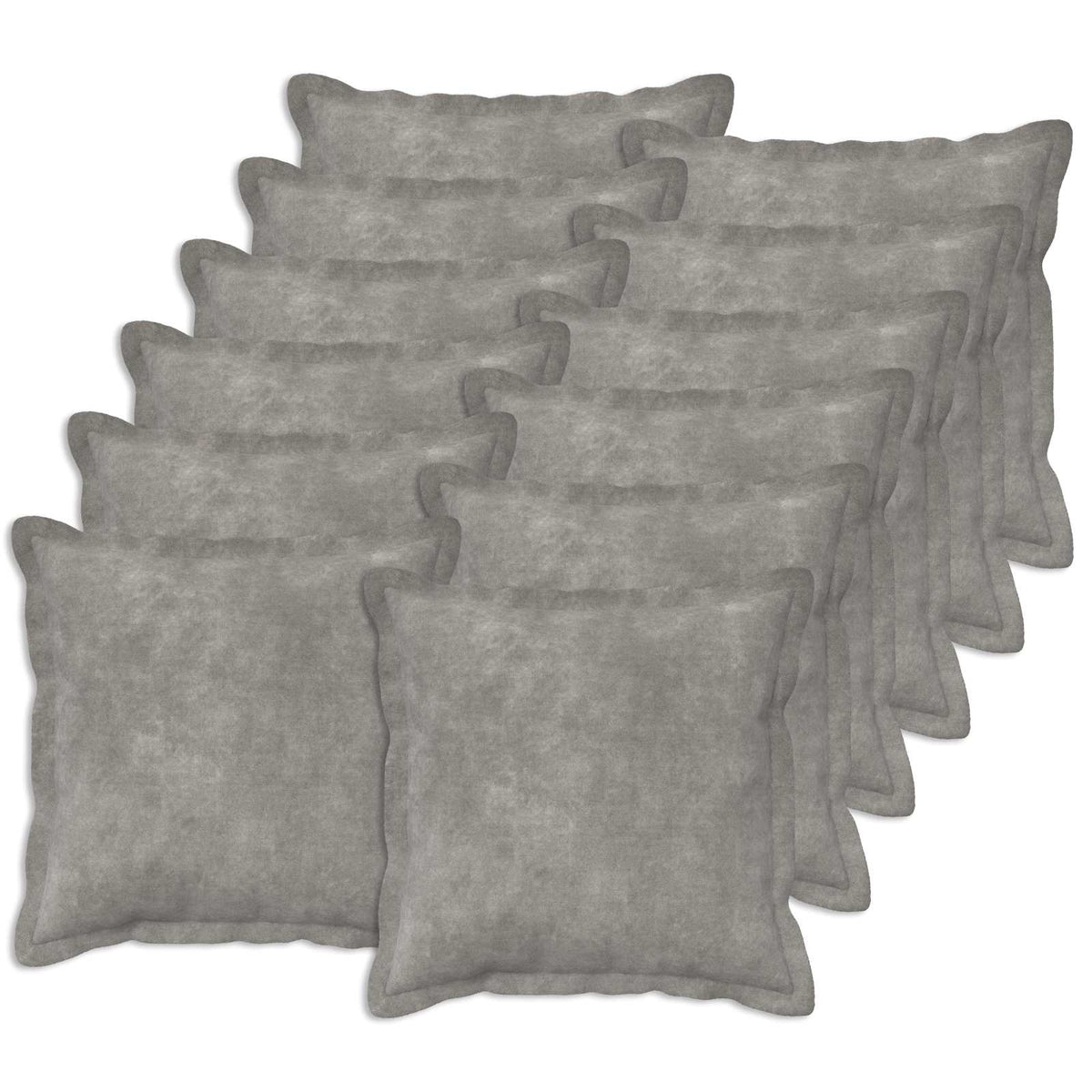 vidaXL Poszewka na poduszkę 12 pcs HOUTEN jasnoszary 50 x 50 cm