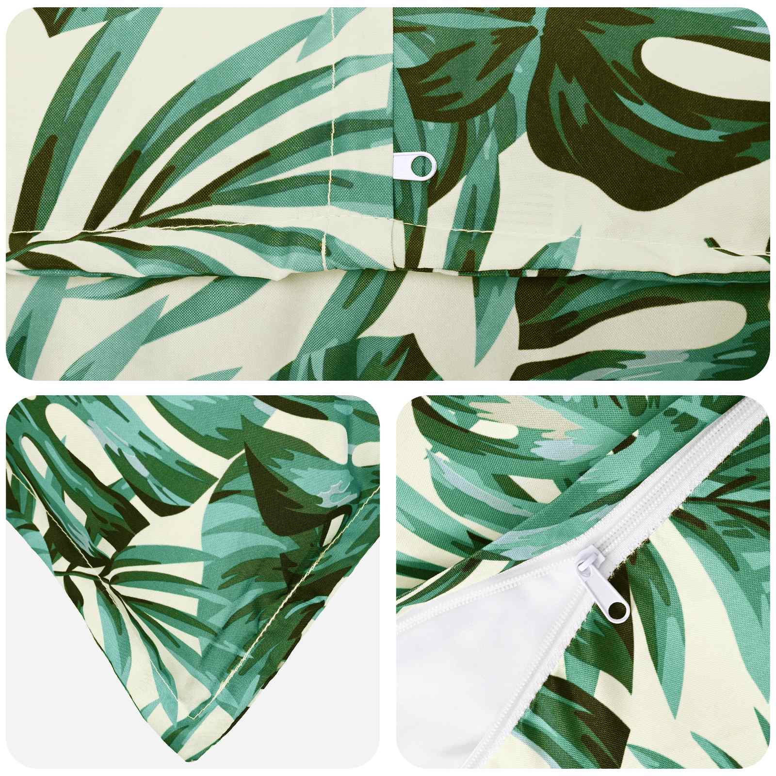 vidaXL Poszewka na poduszkę 2 szt. HOUTEN motyw liści 50 x 50 cm
