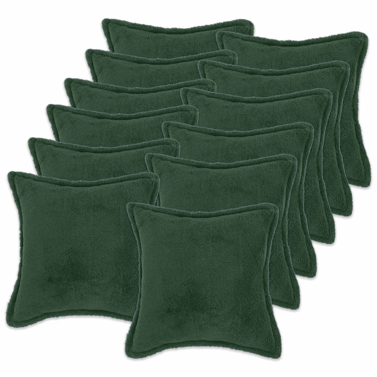 vidaXL Poszewka na poduszkę 12 pcs HOUTEN Ciemnozielony 50 x 50 cm