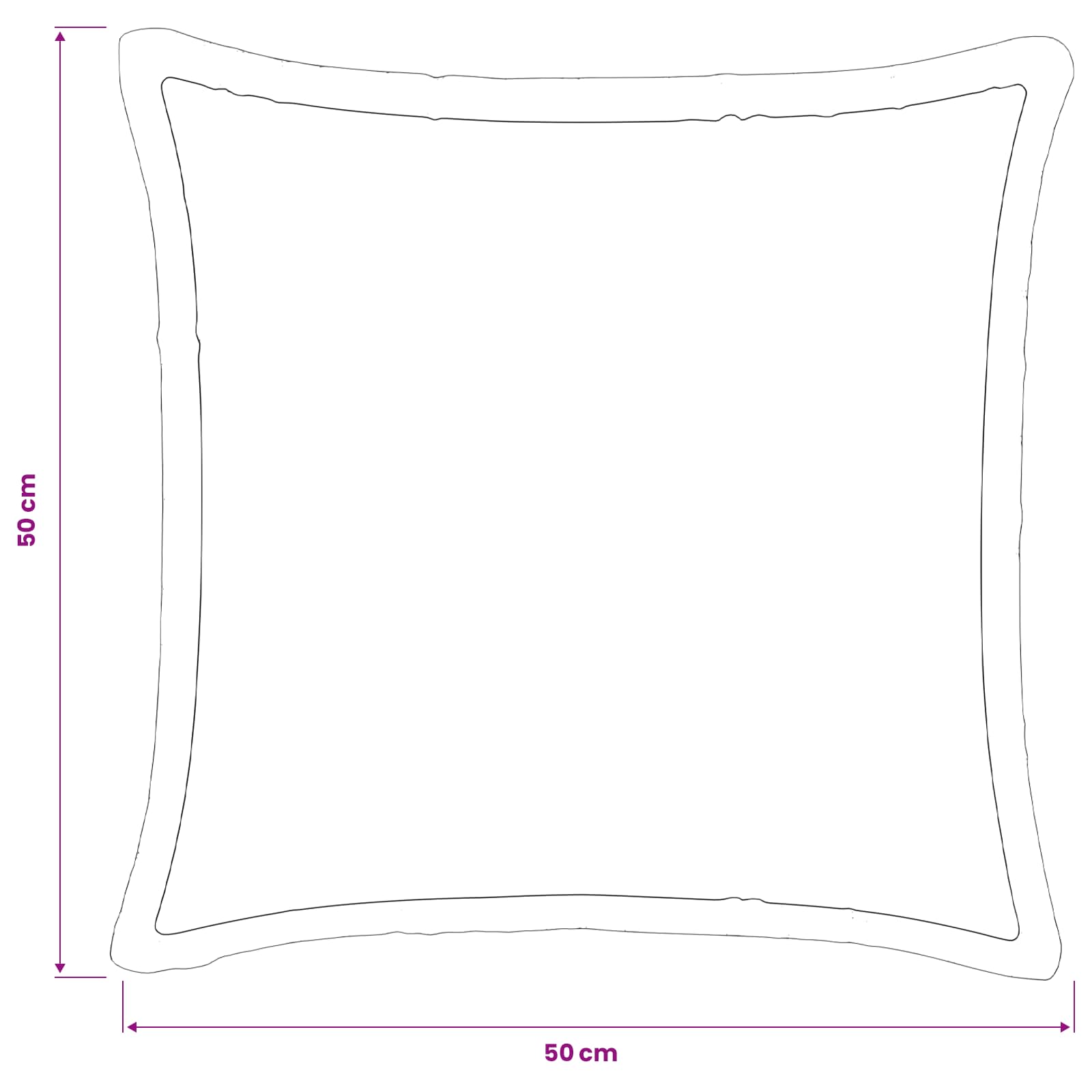 vidaXL Poszewka na poduszkę 2 szt. HOUTEN Czarny 50 x 50 cm Flanela