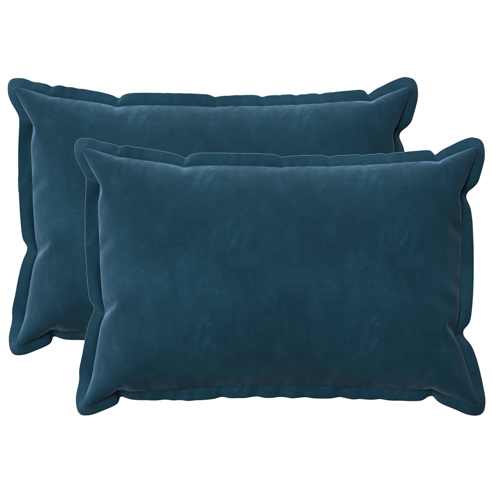 vidaXL Poszewka na poduszkę 2 pcs HOUTEN niebieski 50 x 70 cm Welur