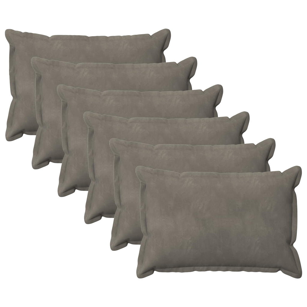 vidaXL Poszewka na poduszkę 6 pcs HOUTEN jasnoszary 50 x 70 cm Welur
