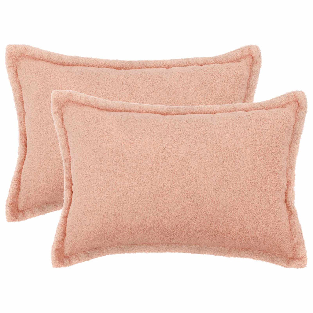 vidaXL Poszewka na poduszkę 2 szt. HOUTEN różowy 50 x 70 cm Bouclé