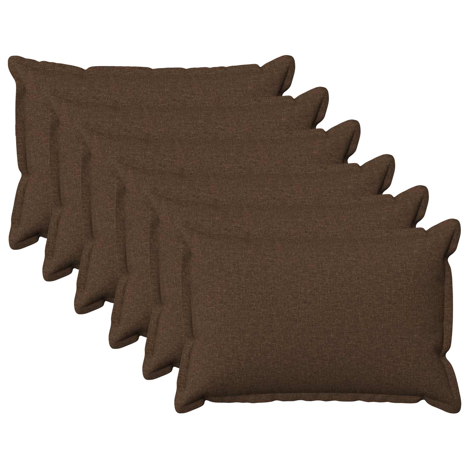 vidaXL Poszewka na poduszkę 6 pcs HOUTEN brązowy 50 x 75 cm