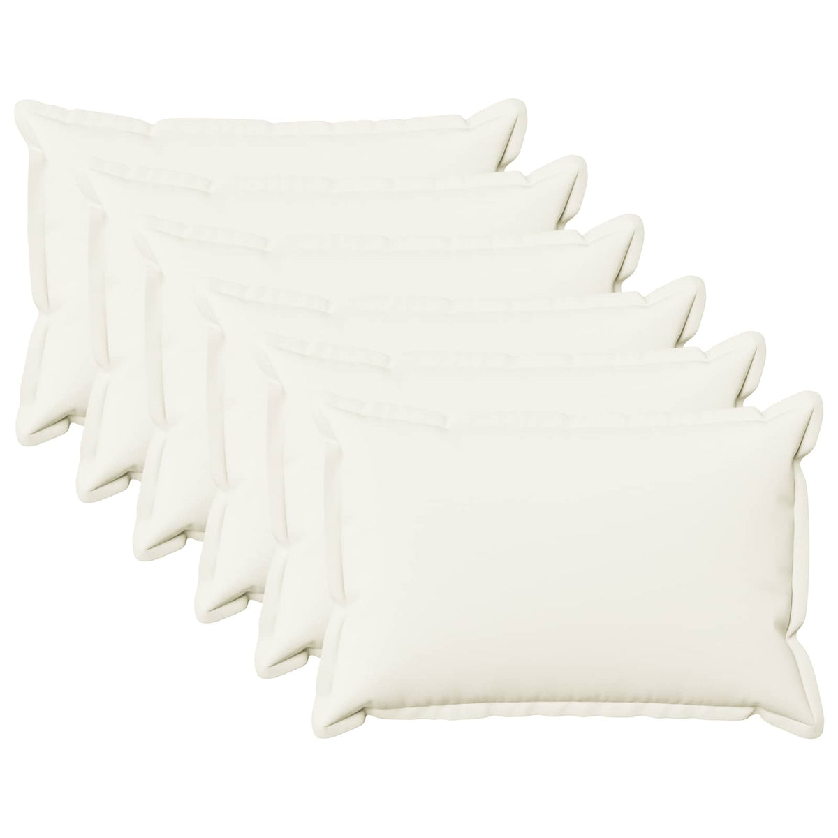 vidaXL Poszewka na poduszkę 6 pcs HOUTEN Biały 50 x 75 cm Sztuczny len