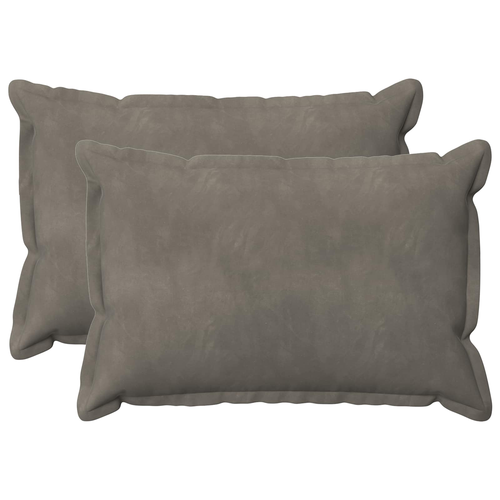 vidaXL Poszewka na poduszkę 2 pcs HOUTEN jasnoszary 50 x 75 cm Welur