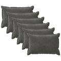 vidaXL Poszewka na poduszkę 6 pcs HOUTEN ciemnoszary 50 x 75 cm Welur