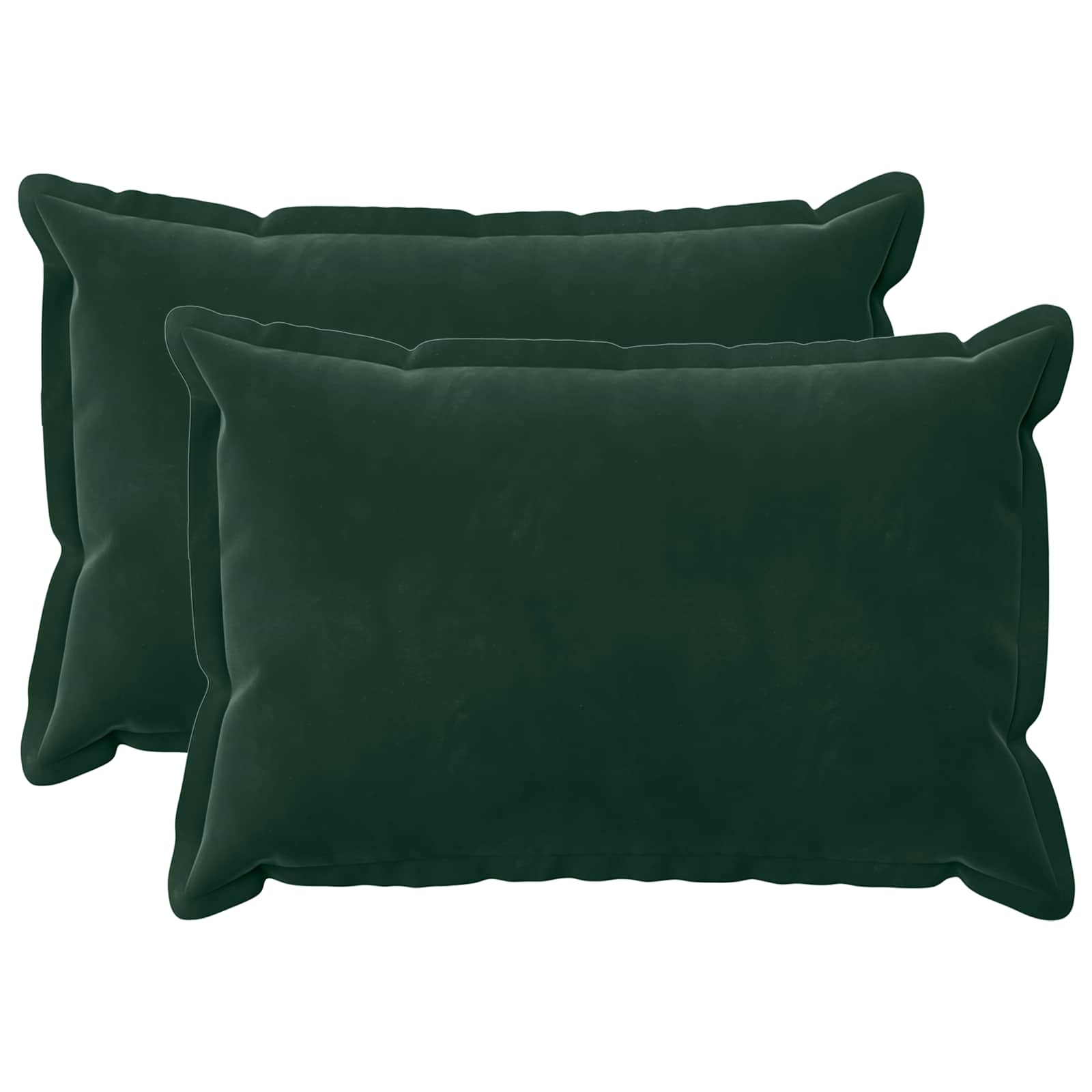 vidaXL Poszewka na poduszkę 2 pcs HOUTEN Ciemnozielony 50 x 75 cm