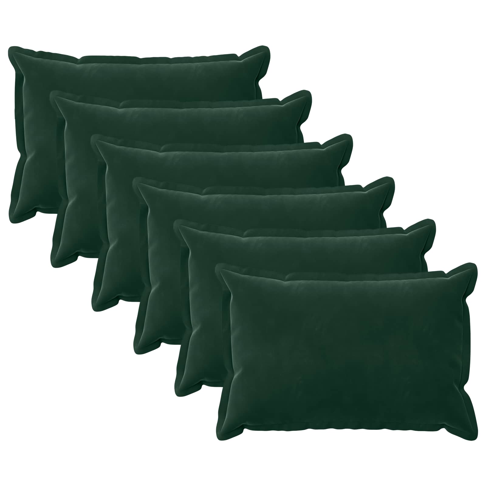 vidaXL Poszewka na poduszkę 6 pcs HOUTEN Ciemnozielony 50 x 75 cm