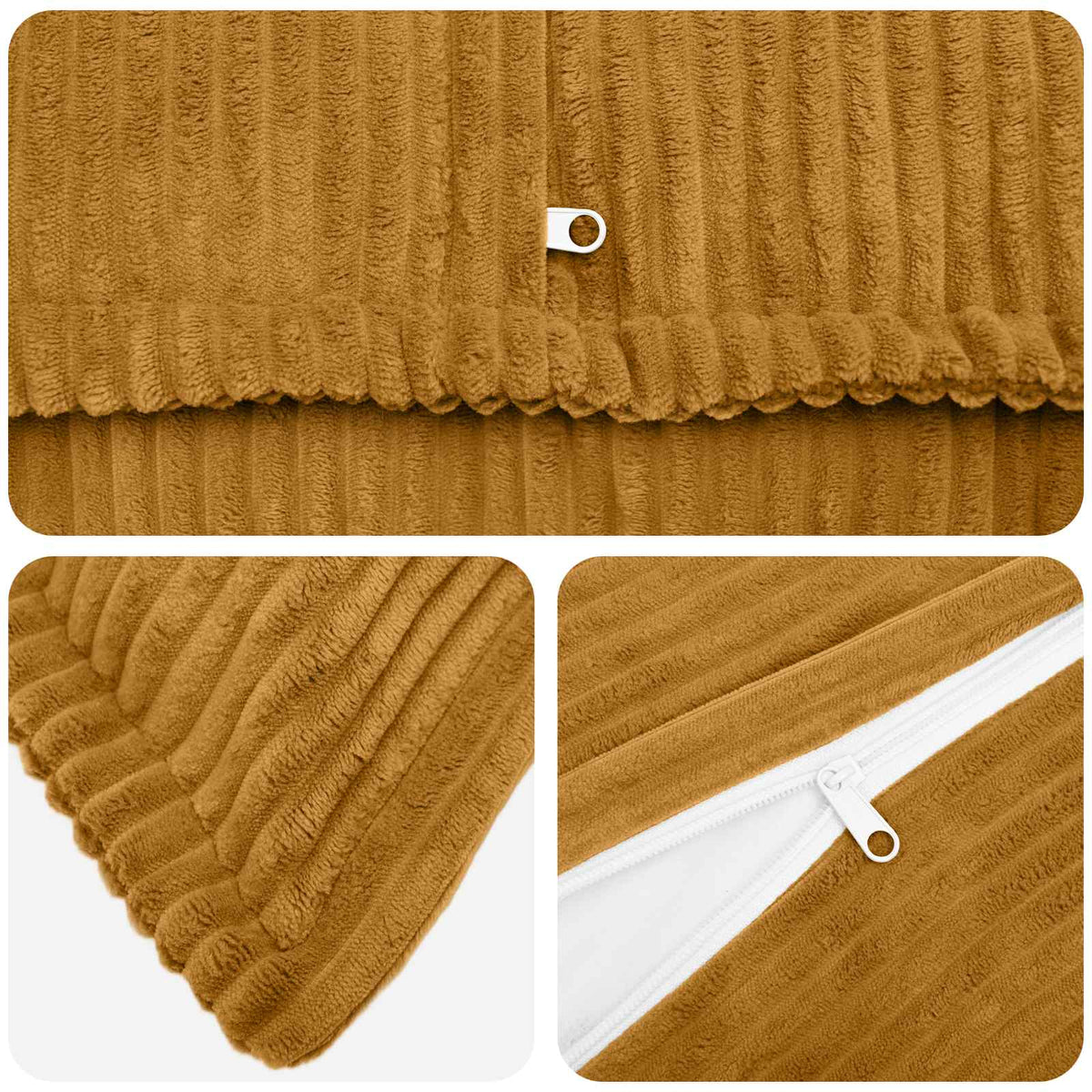 vidaXL Poszewka na poduszkę 2 szt. HOUTEN żółty 50 x 75 cm sztruks