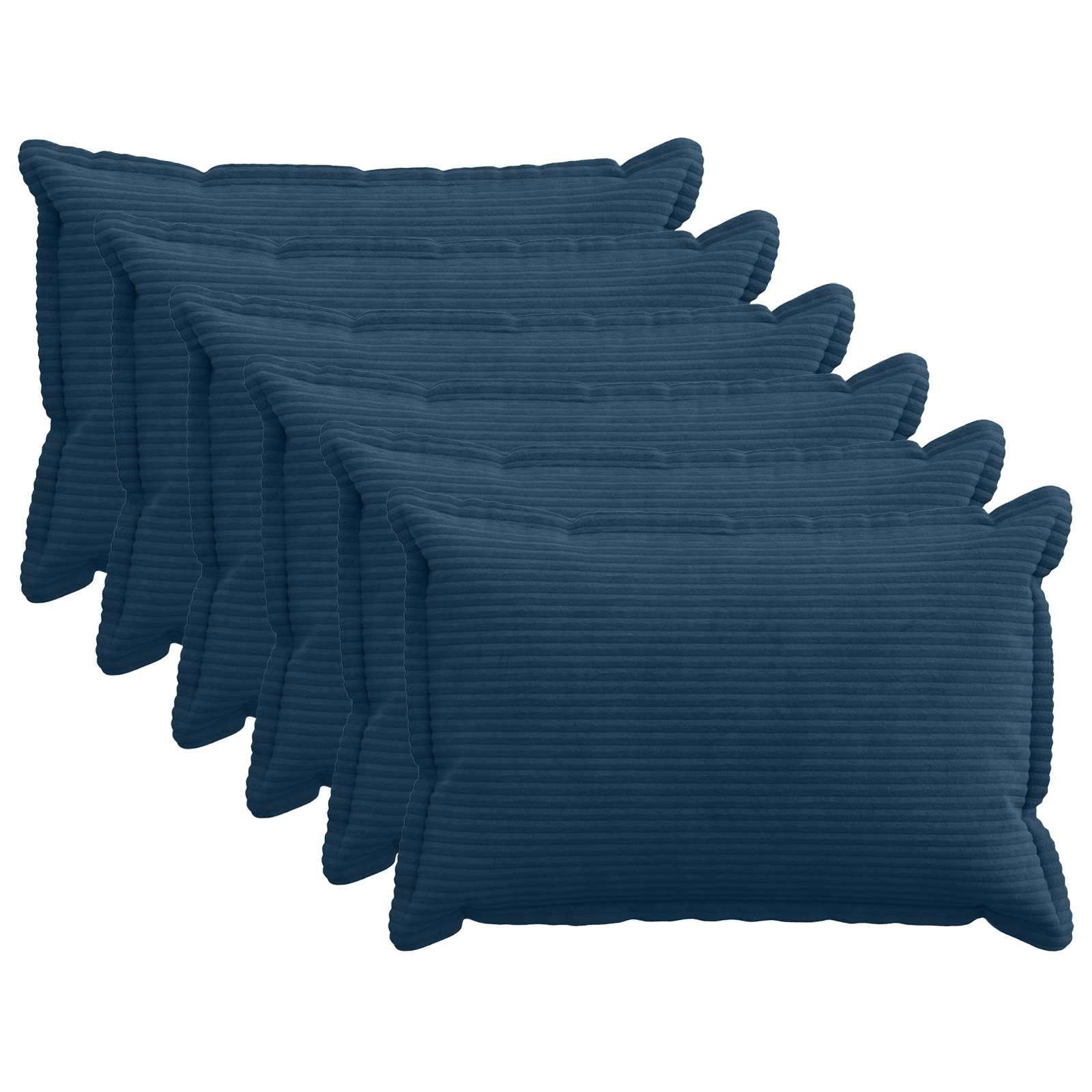 vidaXL Poszewka na poduszkę 6 szt. HOUTEN Granatowy 50 x 75 cm sztruks
