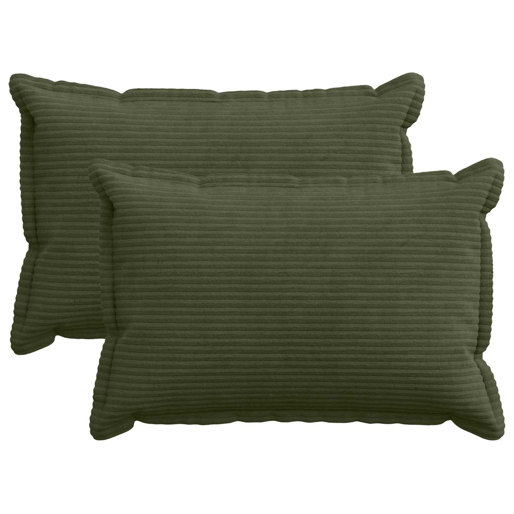 vidaXL Poszewka na poduszkę 2 szt. HOUTEN zielony 50 x 75 cm sztruks