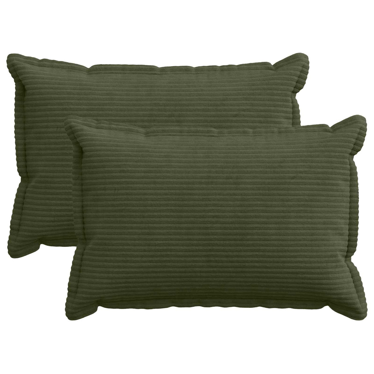 vidaXL Poszewka na poduszkę 2 szt. HOUTEN zielony 50 x 75 cm sztruks
