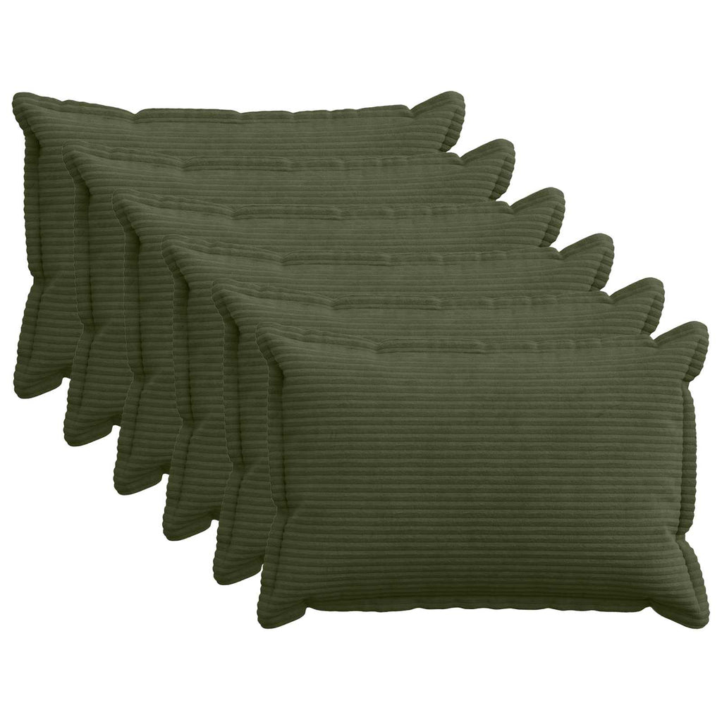 vidaXL Poszewka na poduszkę 6 szt. HOUTEN zielony 50 x 75 cm sztruks