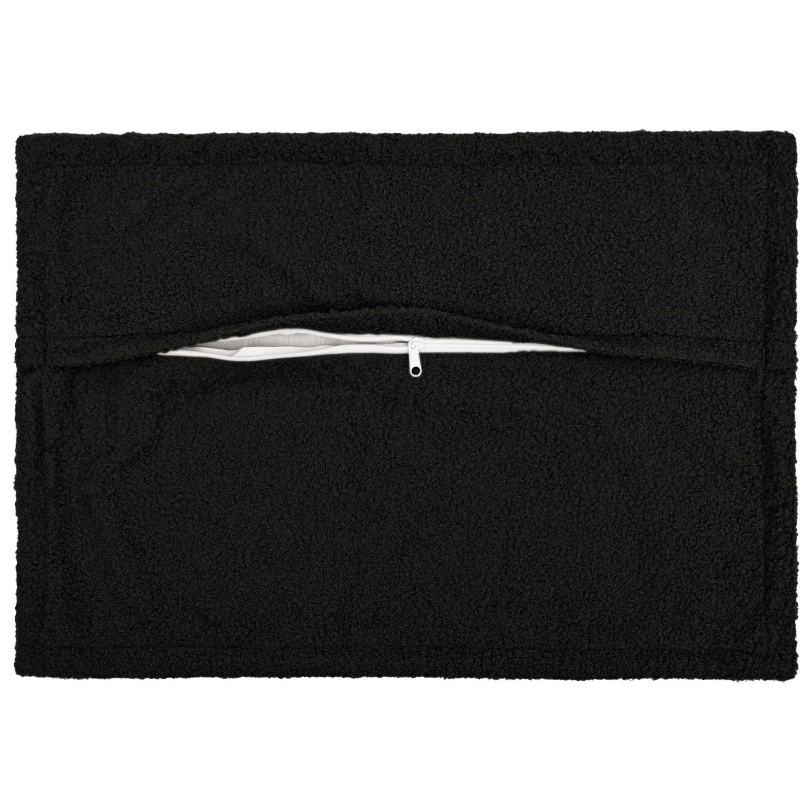 vidaXL Poszewka na poduszkę 6 pcs HOUTEN Czarny 50 x 75 cm Bouclé