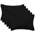 vidaXL Poszewka na poduszkę 6 pcs HOUTEN Czarny 50 x 75 cm Bouclé