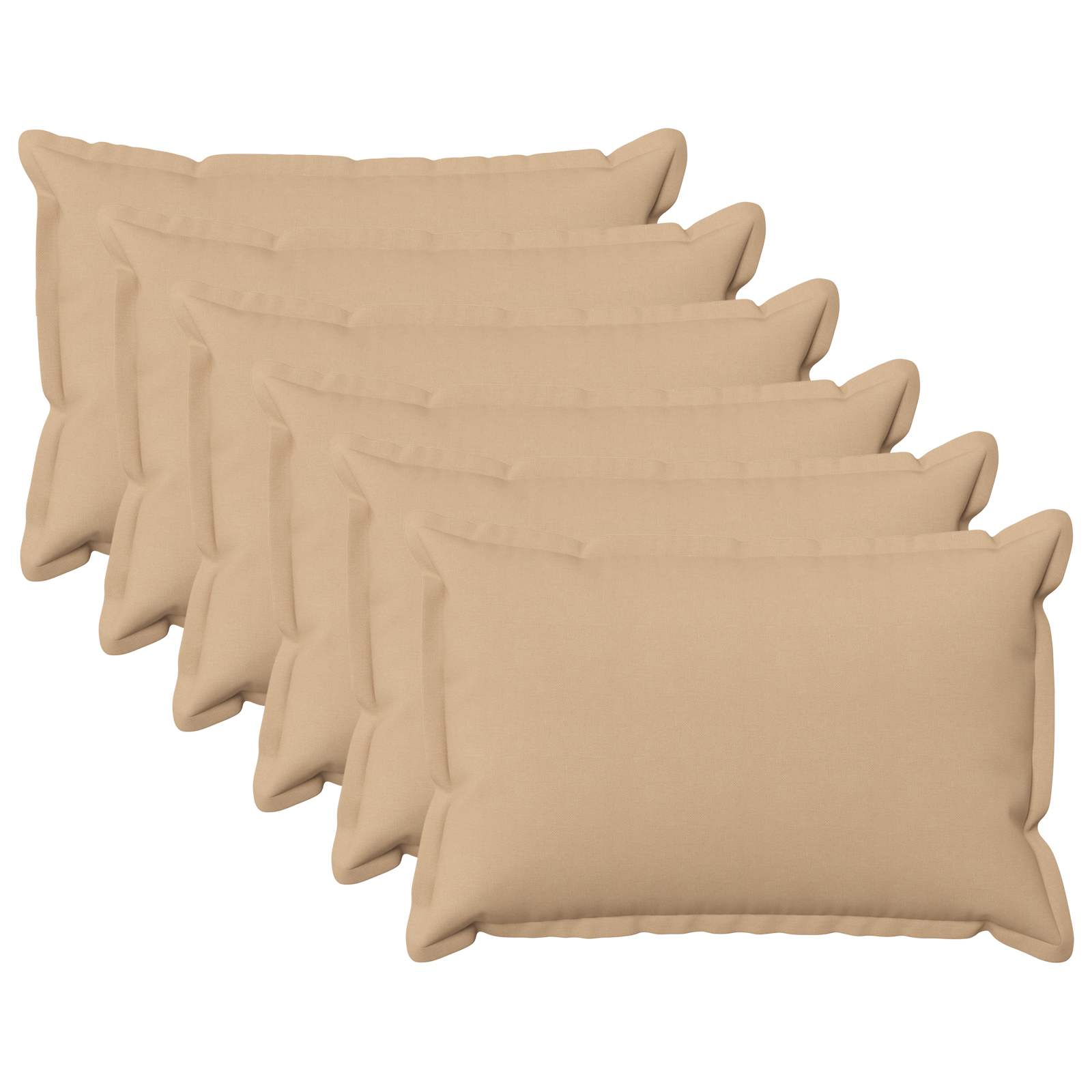 vidaXL Poszewka na poduszkę 6 pcs HOUTEN kremowy 50 x 80 cm
