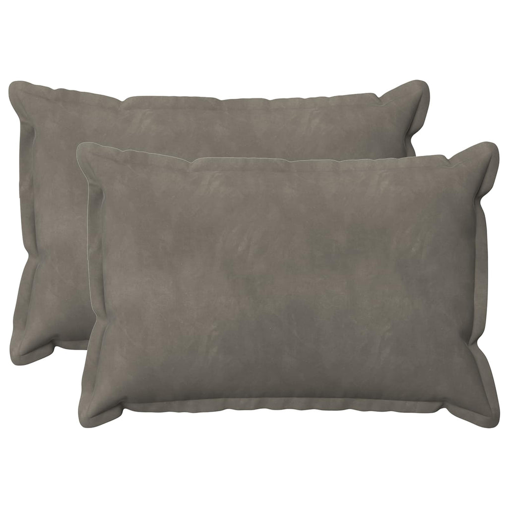 vidaXL Poszewka na poduszkę 2 pcs HOUTEN jasnoszary 50 x 80 cm Welur