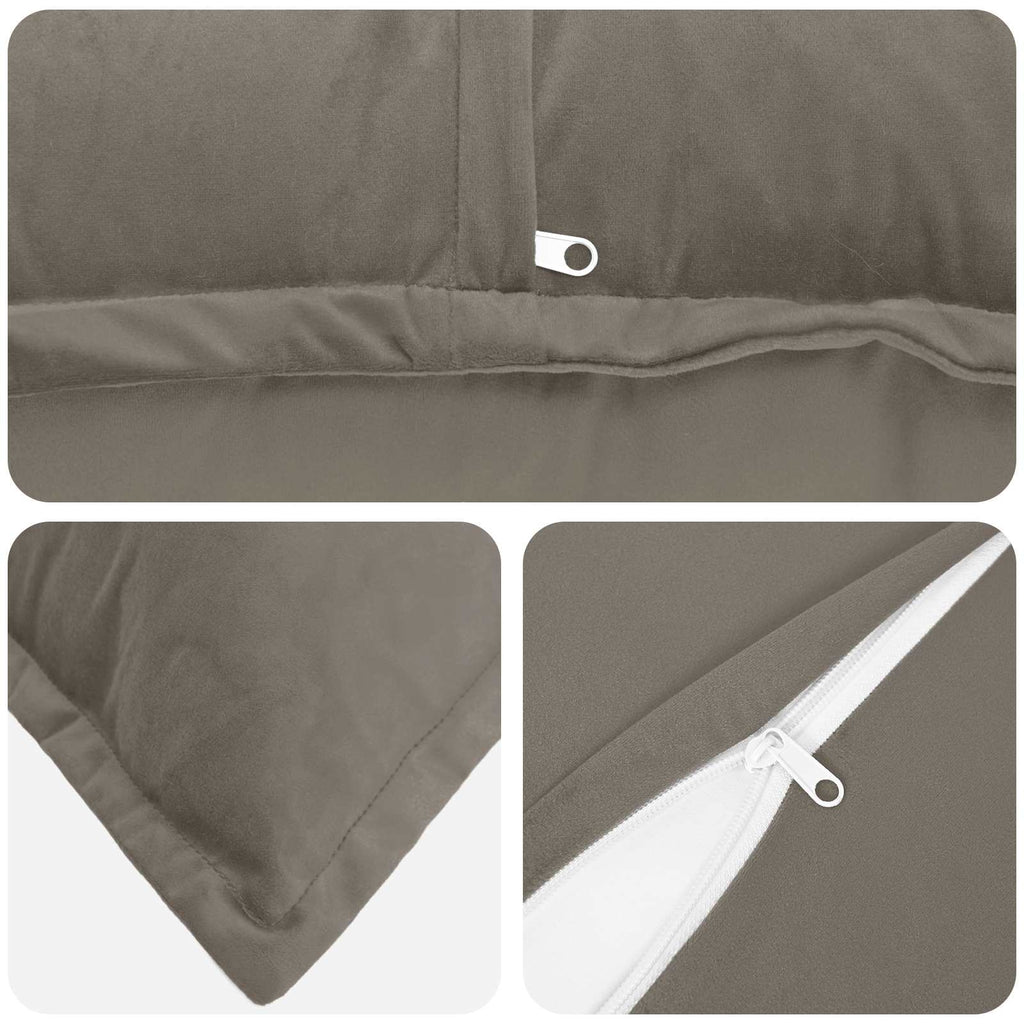 vidaXL Poszewka na poduszkę 6 pcs HOUTEN jasnoszary 50 x 80 cm Welur